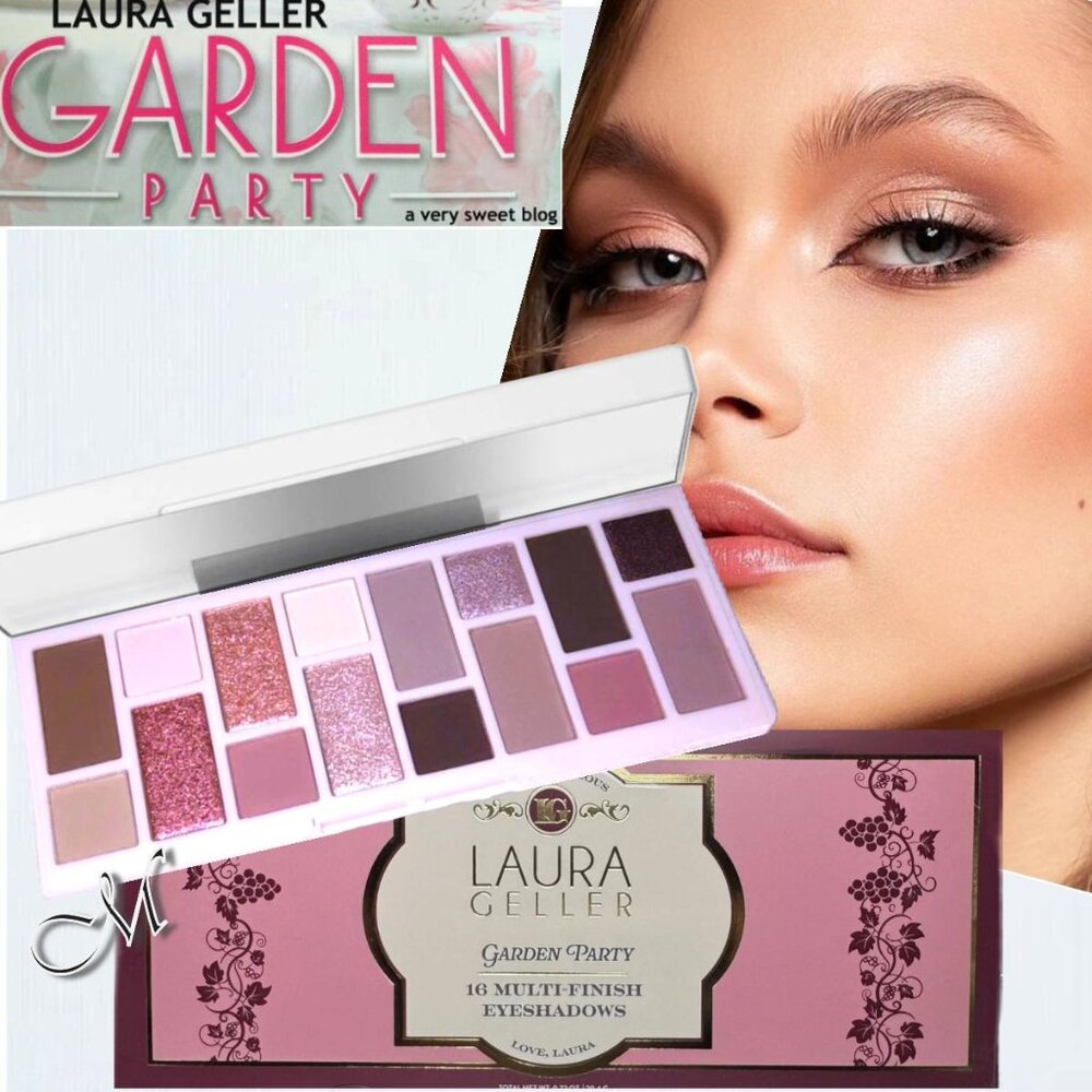 Laura Geller Garden Party* 16 Multi-Finish Eyeshadow Palette (Pinks) NIB 20g